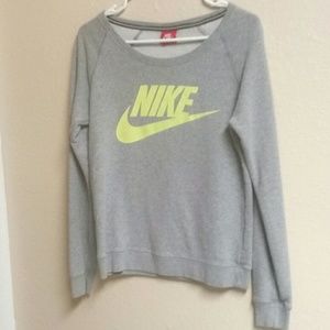 Nike womens long sleeve grey sweatshirt